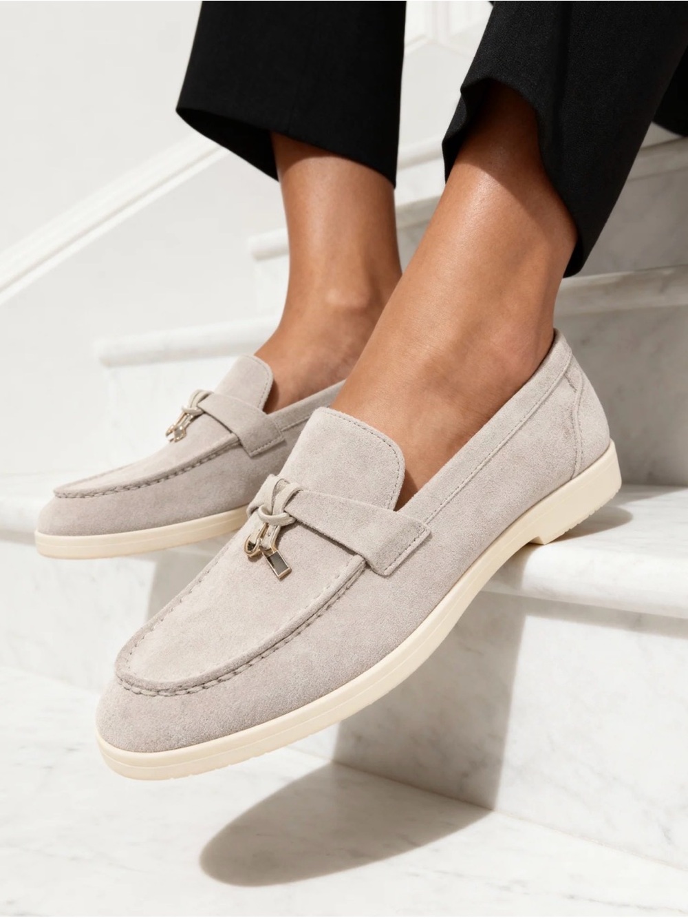 Old Money Suede Lady Loafers Size 37/6.5